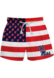 Ole Miss Rebels Youth Red Flag Swim Trunks