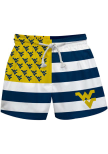 West Virginia Mountaineers Youth Blue Flag Swim Trunks