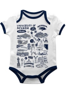 Vive La Fete Nevada Wolf Pack Baby White Impressions Short Sleeve One Piece