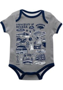 Vive La Fete Nevada Wolf Pack Baby Grey Impressions Short Sleeve One Piece