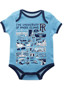 Vive La Fete Rhode Island Rams Baby Light Blue Impressions Short Sleeve One Piece