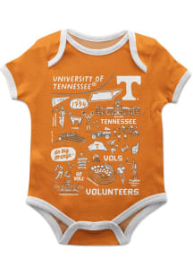 Vive La Fete Tennessee Volunteers Baby Orange Impressions Short Sleeve One Piece