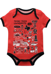 Vive La Fete Texas Tech Red Raiders Baby Red Impressions Short Sleeve One Piece