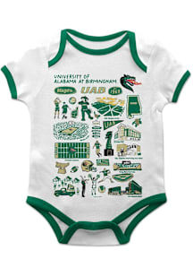 Vive La Fete UAB Blazers Baby White Impressions Short Sleeve One Piece