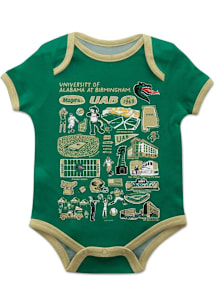 Vive La Fete UAB Blazers Baby Green Impressions Short Sleeve One Piece