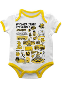 Vive La Fete Wichita State Shockers Baby White Impressions Short Sleeve One Piece