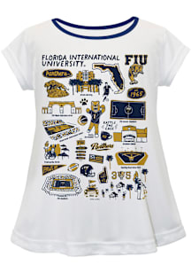 Vive La Fete FIU Panthers Infant Girls Impressions Short Sleeve T-Shirt White
