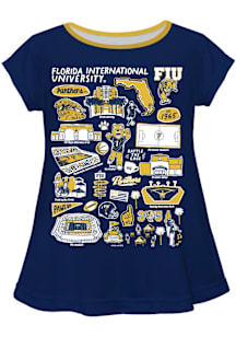 Vive La Fete FIU Panthers Infant Girls Impressions Short Sleeve T-Shirt Blue