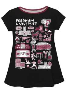 Vive La Fete Fordham Rams Infant Girls Impressions Short Sleeve T-Shirt Black