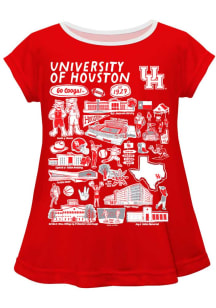 Vive La Fete Houston Cougars Infant Girls Impressions Short Sleeve T-Shirt Red