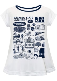 Vive La Fete Jackson State Tigers Infant Girls Impressions Short Sleeve T-Shirt White