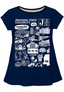 Vive La Fete Jackson State Tigers Infant Girls Impressions Short Sleeve T-Shirt Blue