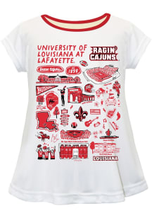 Vive La Fete Louisiana Ragin' Cajuns Infant Girls Impressions Short Sleeve T-Shirt White