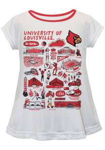 Vive La Fete Louisville Cardinals Infant Girls Impressions Short Sleeve T-Shirt White
