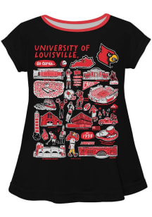 Vive La Fete Louisville Cardinals Infant Girls Impressions Short Sleeve T-Shirt Black