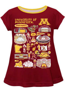 Infant Girls Minnesota Golden Gophers Maroon Vive La Fete Impressions Short Sleeve T-Shirt