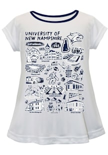 Vive La Fete New Hampshire Wildcats Infant Girls Impressions Short Sleeve T-Shirt White