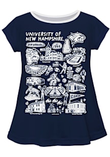 Vive La Fete New Hampshire Wildcats Infant Girls Impressions Short Sleeve T-Shirt Blue