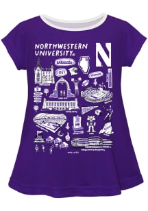 Infant Girls Northwestern Wildcats Purple Vive La Fete Impressions Short Sleeve T-Shirt