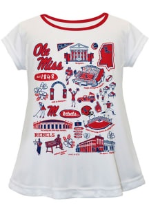 Vive La Fete Ole Miss Rebels Infant Girls Impressions Short Sleeve T-Shirt White