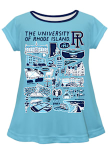 Vive La Fete Rhode Island Rams Infant Girls Impressions Short Sleeve T-Shirt Light Blue