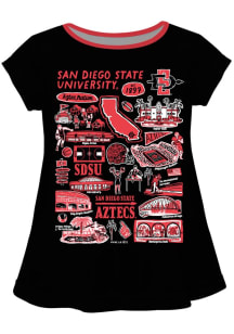 Vive La Fete San Diego State Aztecs Infant Girls Impressions Short Sleeve T-Shirt Black