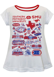 Vive La Fete SMU Mustangs Infant Girls Impressions Short Sleeve T-Shirt White