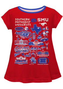 Vive La Fete SMU Mustangs Infant Girls Impressions Short Sleeve T-Shirt Red