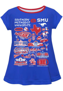 Vive La Fete SMU Mustangs Infant Girls Impressions Short Sleeve T-Shirt Blue