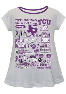 Vive La Fete TCU Horned Frogs Infant Girls Impressions Short Sleeve T-Shirt Grey