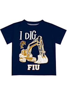 Vive La Fete FIU Panthers Infant Excavator Short Sleeve T-Shirt Blue
