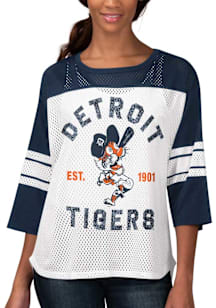 Detroit Tigers Womens First Team Fashion Baseball Jersey - Navy Blue