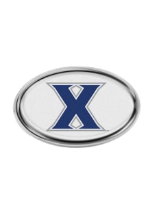 Xavier Musketeers Domed Oval Shaped Car Emblem - White