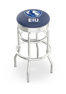 Eastern Illinois Panthers Double-Ring Swivel Chrome Pub Stool - Black