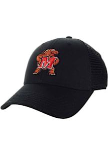 Maryland Terrapins Lo-Pro Snap Trucker Adjustable Hat - Black