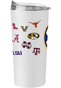 Logo Brands SEC 24oz All Team PC Stainless Steel Tumbler - White