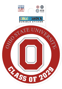 Red Ohio State Buckeyes 3&quot; Class of 2029 Stickers