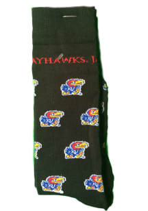 Kansas Jayhawks Allover Logo Mens Dress Socks