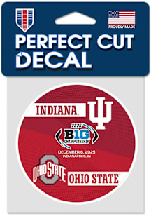 Big Ten 2025 Football Championship  Dueling Matchup 4x4 Auto Decal - White
