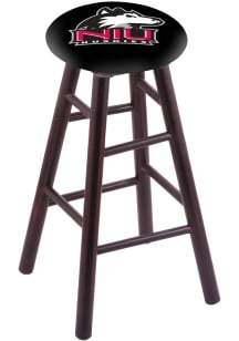 Northern Illinois Huskies Round Cushion Maple Pub Stool - Brown