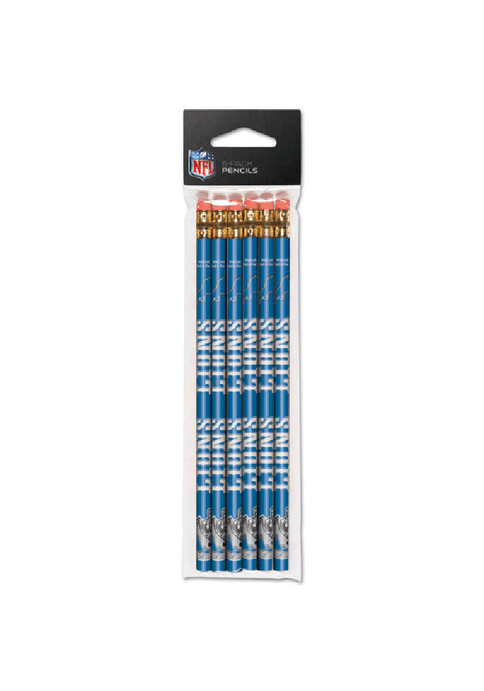 Detroit Lions 6 Pack Pencil