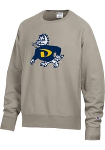 Mens Drexel Dragons Brown Champion Garment Dyed Reverse Weave Crew Sweatshirt