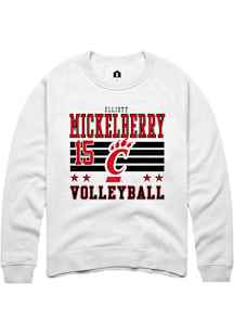 Elliott Mickelberry Cincinnati Bearcats Mens White NIL Striped Player Crew
