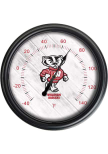 Black Wisconsin Badgers Mascot Outdoor Thermometer Weather Tool
