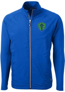 Cutter and Buck Seattle Sounders FC Mens Blue Adapt Eco Big and Tall Light Weight Jacket