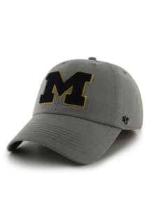 Michigan Wolverines 47 47 Franchise Fitted Hat - Grey