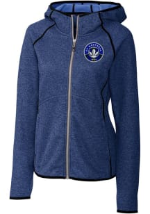 Cutter and Buck Montreal Impact Womens Blue Mainsail Long Sleeve Full Zip Jacket