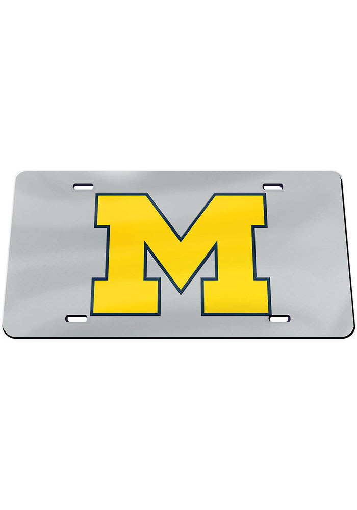 Michigan Wolverines License Plate- Michigan Wolverines Stainless Steel ...