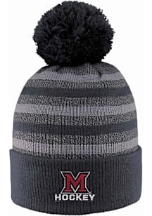 LogoFit Miami RedHawks Dark Grey Doc Marled Mens Knit Hat