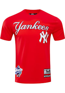 Pro Standard New York Yankees Red Classic Short Sleeve T Shirt